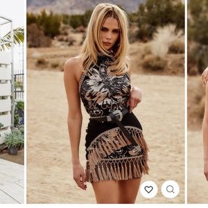 12th tribe LIKE GOLD DUST SEQUIN FRINGE DRESS